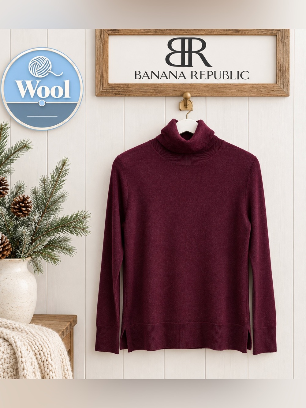 Banana Republic | Merino Wool Turtleneck Sweater | Size S